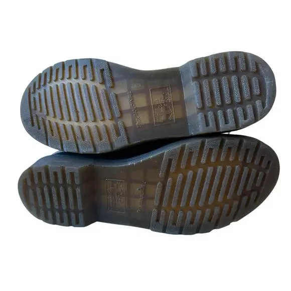 Dr. Martens Celeste Combat Boots Black Leather Angel Wings Women's Size 8 - Picture 10 of 11